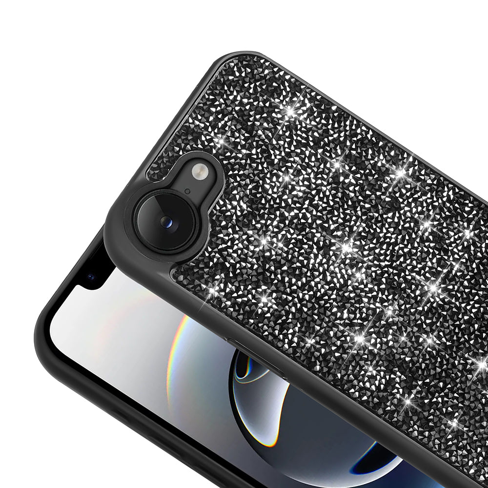 Apple iPhone 16E Kılıf Parlak Taşlı Tasarım Zore Pırlanta Kapak Pembe