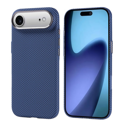 Apple iPhone 17 Air Kılıf M-safe Şarj Özellikli Karbon Fiber Görünümlü Zore Nekst Kapak Lacivert