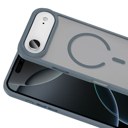 Apple iPhone 17 Air Kılıf M-safe Şarj Özellikli Mat Arka Yüzey Zore Sio Kapak Lacivert