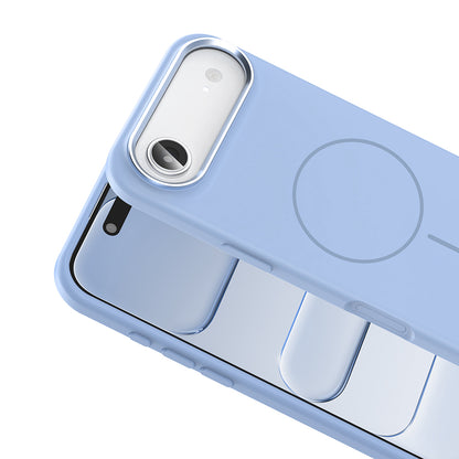 Apple iPhone 17 Air Kılıf M-Safe Şarj Özellikli Metal Kamera Çerçeveli Zore Edi Silikon Kapak Siyah