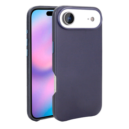 Apple iPhone 17 Air Kılıf M-safe Şarj Özellikli PU Deri Görünümlü Zore Kupra Kapak Turuncu