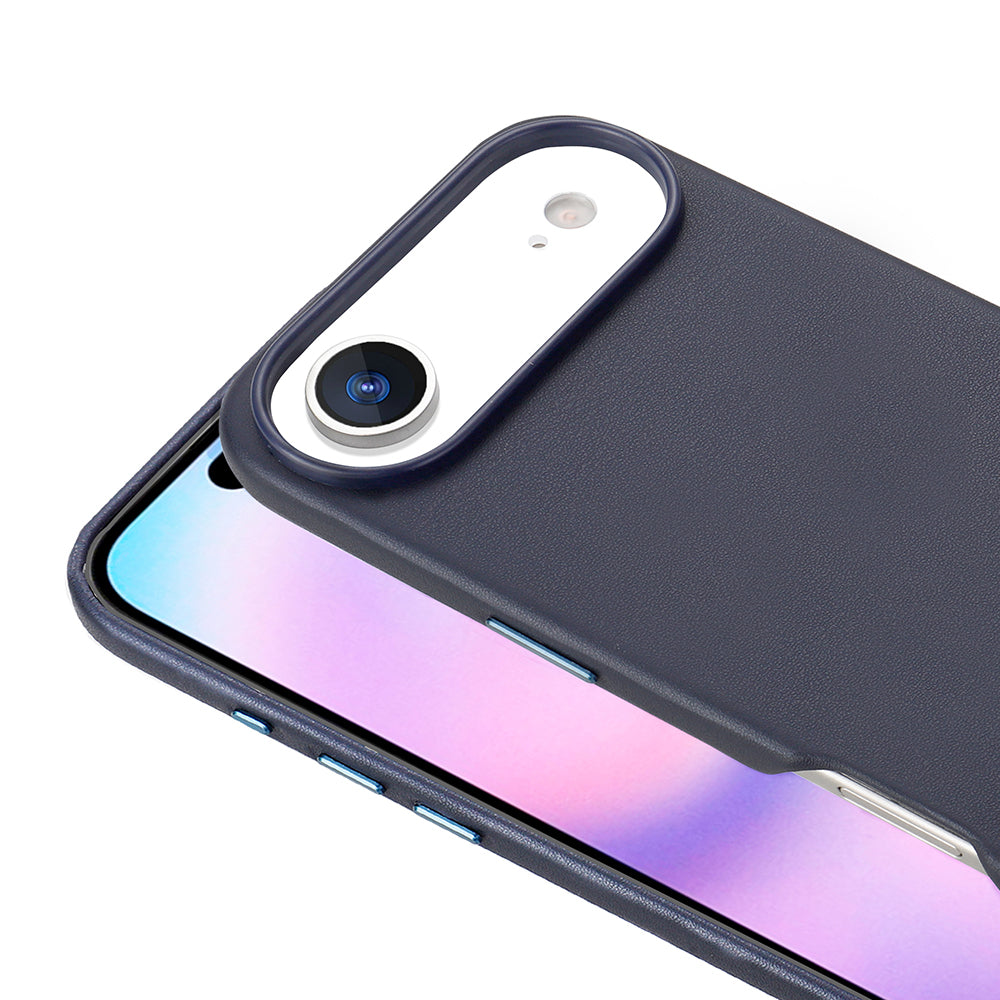 Apple iPhone 17 Air Kılıf M-safe Şarj Özellikli PU Deri Görünümlü Zore Kupra Kapak Pembe