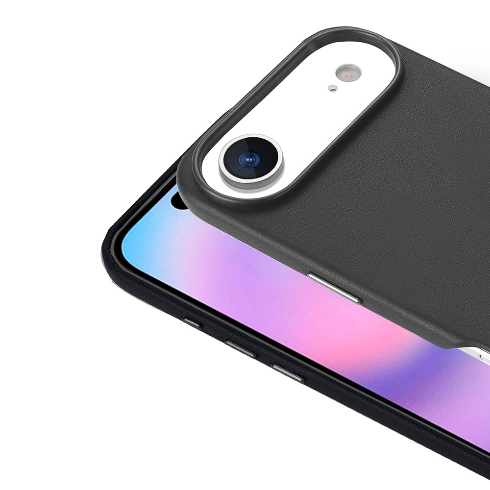 Apple iPhone 17 Air Kılıf M-safe Şarj Özellikli PU Deri Görünümlü Zore Kupra Kapak Mor