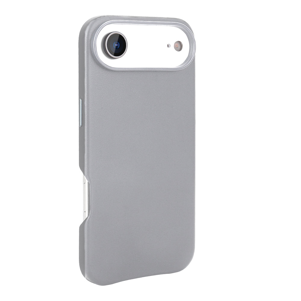 Apple iPhone 17 Air Kılıf M-safe Şarj Özellikli PU Deri Görünümlü Zore Kupra Kapak Turuncu