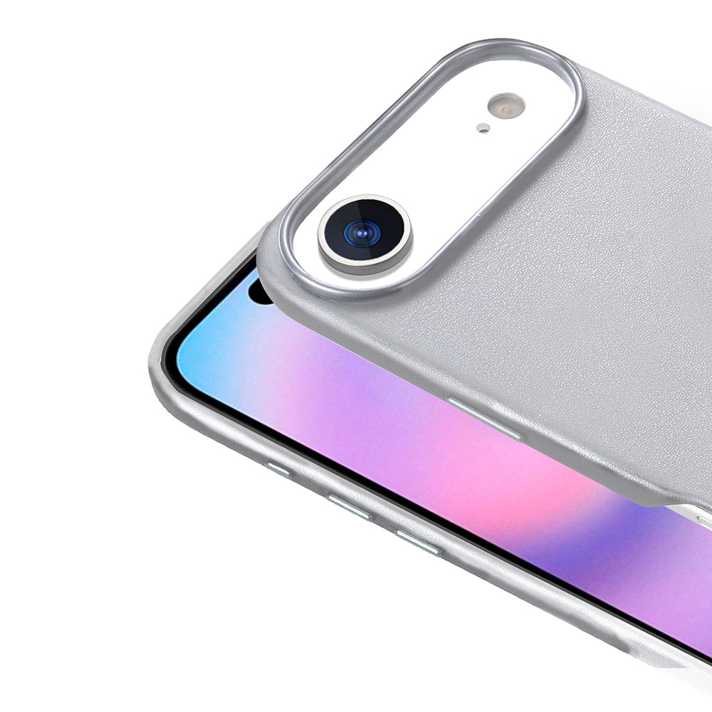 Apple iPhone 17 Air Kılıf M-safe Şarj Özellikli PU Deri Görünümlü Zore Kupra Kapak Gri