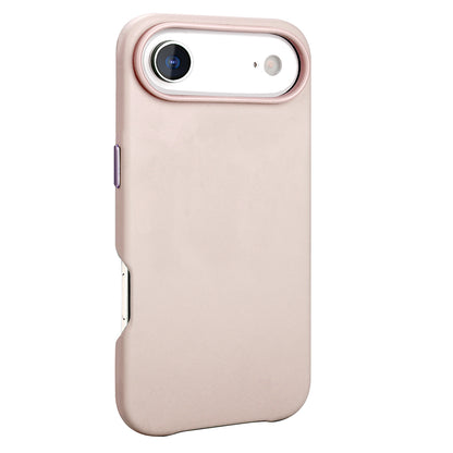 Apple iPhone 17 Air Kılıf M-safe Şarj Özellikli PU Deri Görünümlü Zore Kupra Kapak Pembe