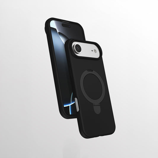 Apple iPhone 17 Air Kılıf M-safe Şarj Özellikli Standlı Zore Samara Kapak Lacivert