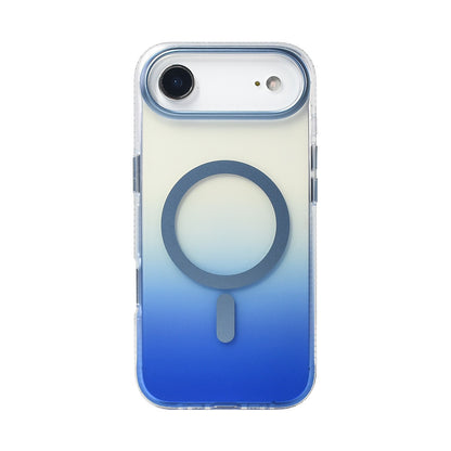 Apple iPhone 17 Air Kılıf M-safe Şarj Özellikli Transparan Renk Geçişli Zore Toros Kapak Rose Gold