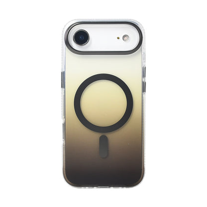 Apple iPhone 17 Air Kılıf M-safe Şarj Özellikli Transparan Renk Geçişli Zore Toros Kapak Gri