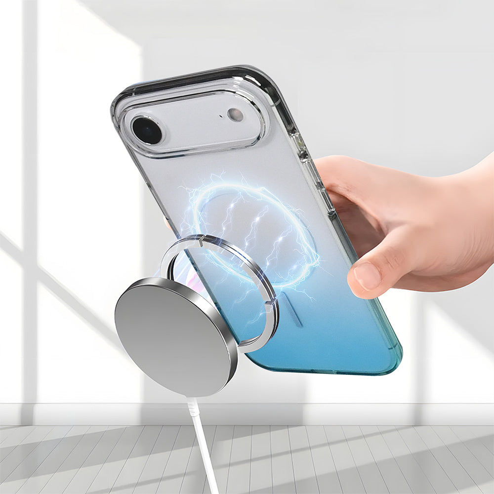 Apple iPhone 17 Air Kılıf M-Safe Şarj Özellikli Zore Septik Silikon Kapak Siyah