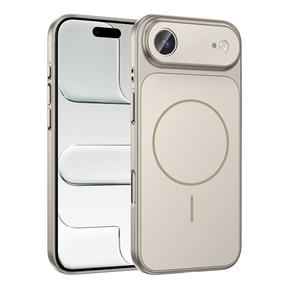 Apple iPhone 17 Air Kılıf Zore M-Safe Şarj Özellikli Kamera Korumalı Formen Kapak Gri