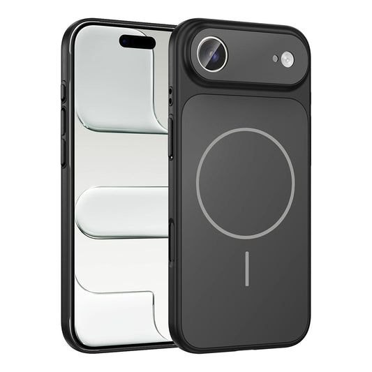 Apple iPhone 17 Air Kılıf Zore M-Safe Şarj Özellikli Kamera Korumalı Formen Kapak Siyah