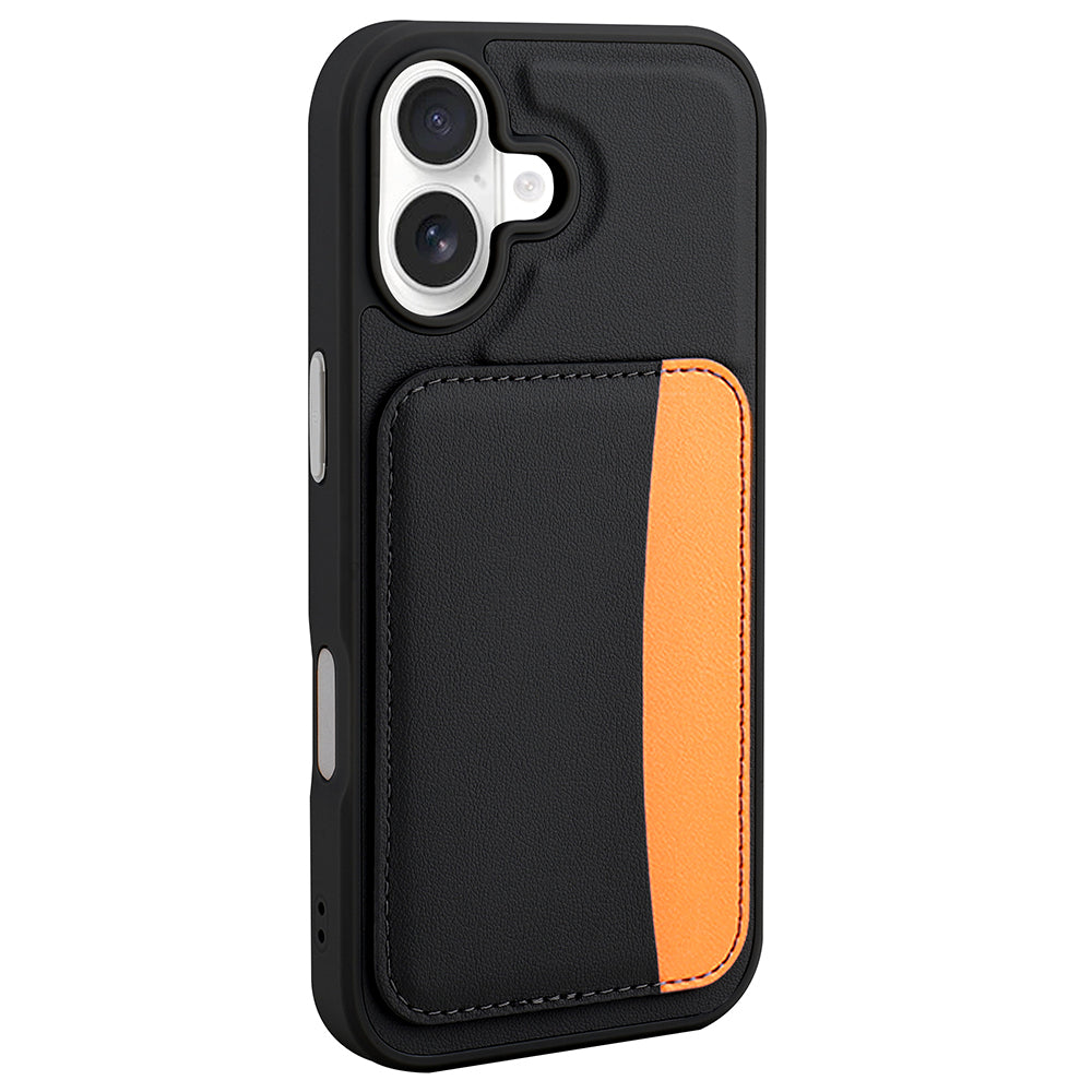 Apple iPhone 17 Kılıf Kartlıklı Zore X-Kart Silikon Kapak Koyu Gri