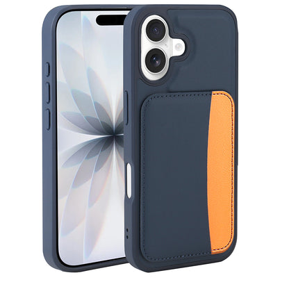 Apple iPhone 17 Kılıf Kartlıklı Zore X-Kart Silikon Kapak Koyu Gri