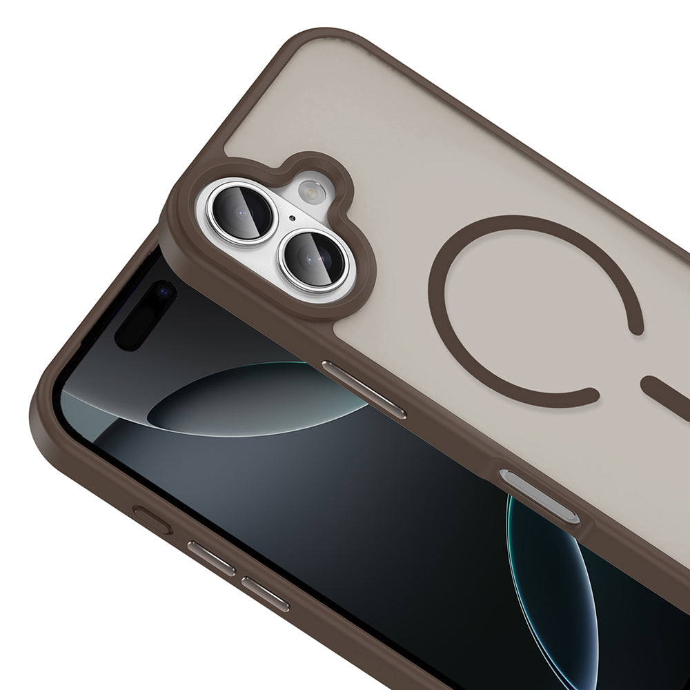 Apple iPhone 17 Kılıf M-safe Şarj Özellikli Mat Arka Yüzey Zore Sio Kapak Gri