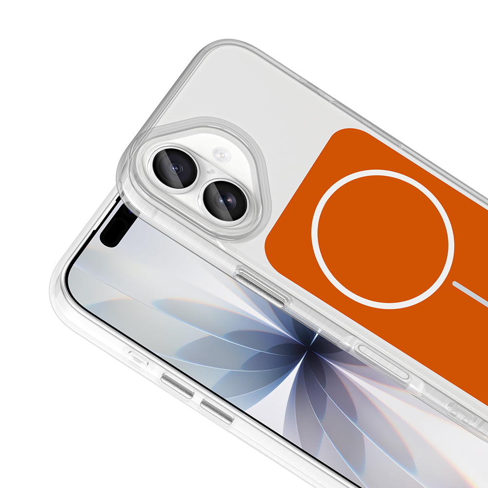 Apple iPhone 17 Kılıf M-Safe Şarj Özellikli Metal Buton Tasarımlı Zore İkonik Sert Silikon Kapak Siyah