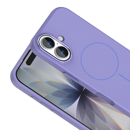 Apple iPhone 17 Kılıf M-Safe Şarj Özellikli Metal Kamera Çerçeveli Zore Edi Silikon Kapak Açık Mavi