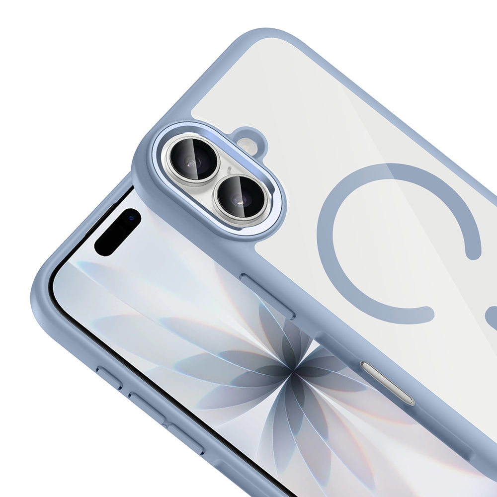 Apple iPhone 17 Kılıf M-Safe Şarj Özellikli Metal Kamera Çerçeveli Zore Tiko Kapak Siyah