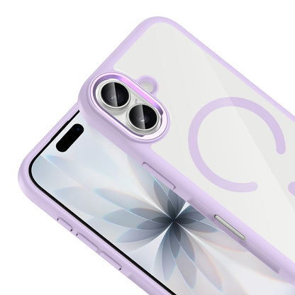 Apple iPhone 17 Kılıf M-Safe Şarj Özellikli Metal Kamera Çerçeveli Zore Tiko Kapak Mavi