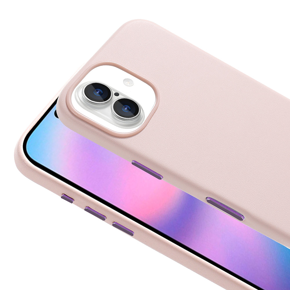 Apple iPhone 17 Kılıf M-safe Şarj Özellikli PU Deri Görünümlü Zore Kupra Kapak Turuncu