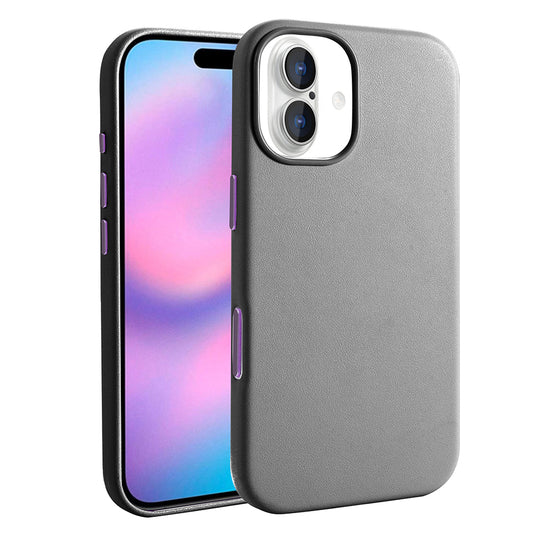 Apple iPhone 17 Kılıf M-safe Şarj Özellikli PU Deri Görünümlü Zore Kupra Kapak Siyah