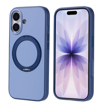 Apple iPhone 17 Kılıf M-Safe Şarj Özellikli Standlı Zore Proton Silikon Kapak Lacivert