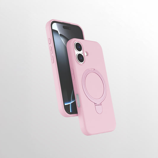 Apple iPhone 17 Kılıf M-safe Şarj Özellikli Standlı Zore Samara Kapak Lila