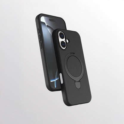 Apple iPhone 17 Kılıf M-safe Şarj Özellikli Standlı Zore Samara Kapak Siyah