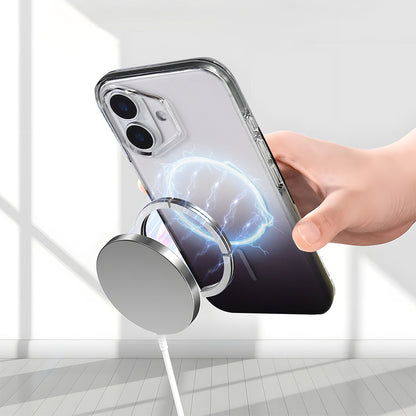 Apple iPhone 17 Kılıf M-Safe Şarj Özellikli Zore Septik Silikon Kapak Siyah