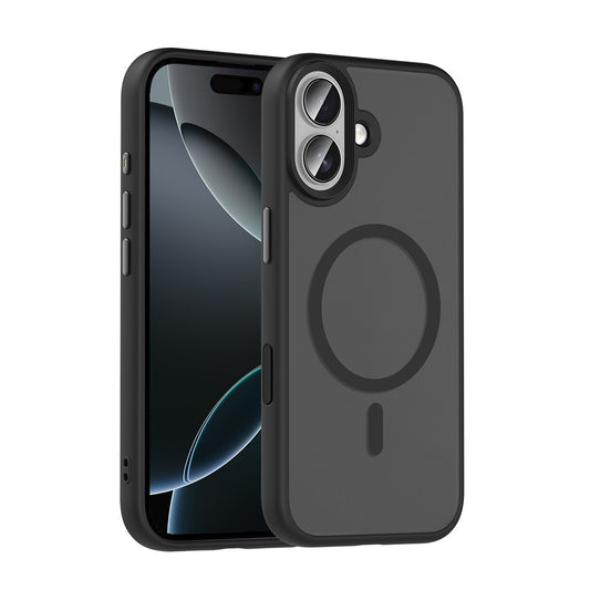 Apple iPhone 17 Kılıf Mat Arka Yüzey Wireless Şarj Özellikli Zore Flet M-safe Kapak