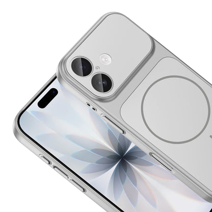 Apple iPhone 17 Kılıf Zore M-Safe Şarj Özellikli Kamera Korumalı Formen Kapak Gümüş