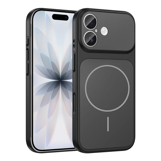 Apple iPhone 17 Kılıf Zore M-Safe Şarj Özellikli Kamera Korumalı Formen Kapak Siyah