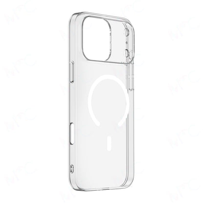 Apple iPhone 17 Pro Kılıf IC Çipli M-Safe Şarj Özellikli Şeffaf Kamera Çerçeveli Zore Toledo Kapak Şeffaf