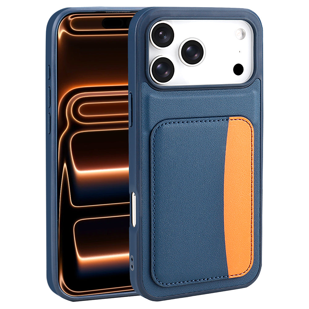 Apple iPhone 17 Pro Kılıf Kartlıklı Zore X-Kart Silikon Kapak Kahverengi