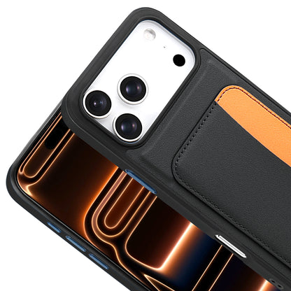 Apple iPhone 17 Pro Kılıf Kartlıklı Zore X-Kart Silikon Kapak Koyu Gri