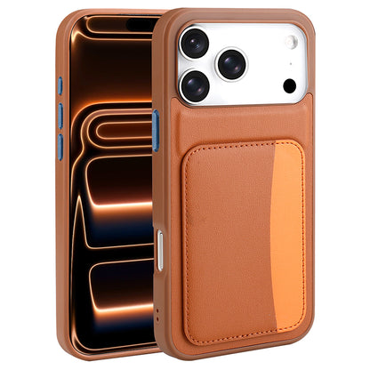 Apple iPhone 17 Pro Kılıf Kartlıklı Zore X-Kart Silikon Kapak Koyu Gri