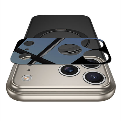 Apple iPhone 17 Pro Kılıf M-safe Şarj Özellikli 360 Derece Standlı Çift Parçalı Zore Torino Kapak Lacivert-Siyah