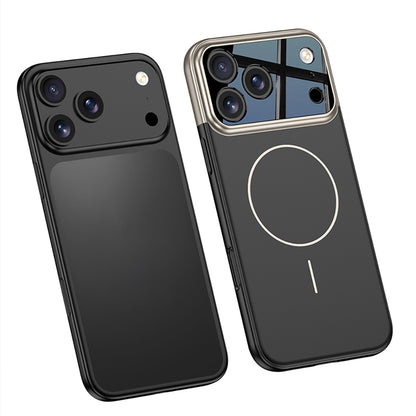 Apple iPhone 17 Pro Kılıf M-safe Şarj Özellikli Çift Parçalı Zore Napoli Kapak Siyah