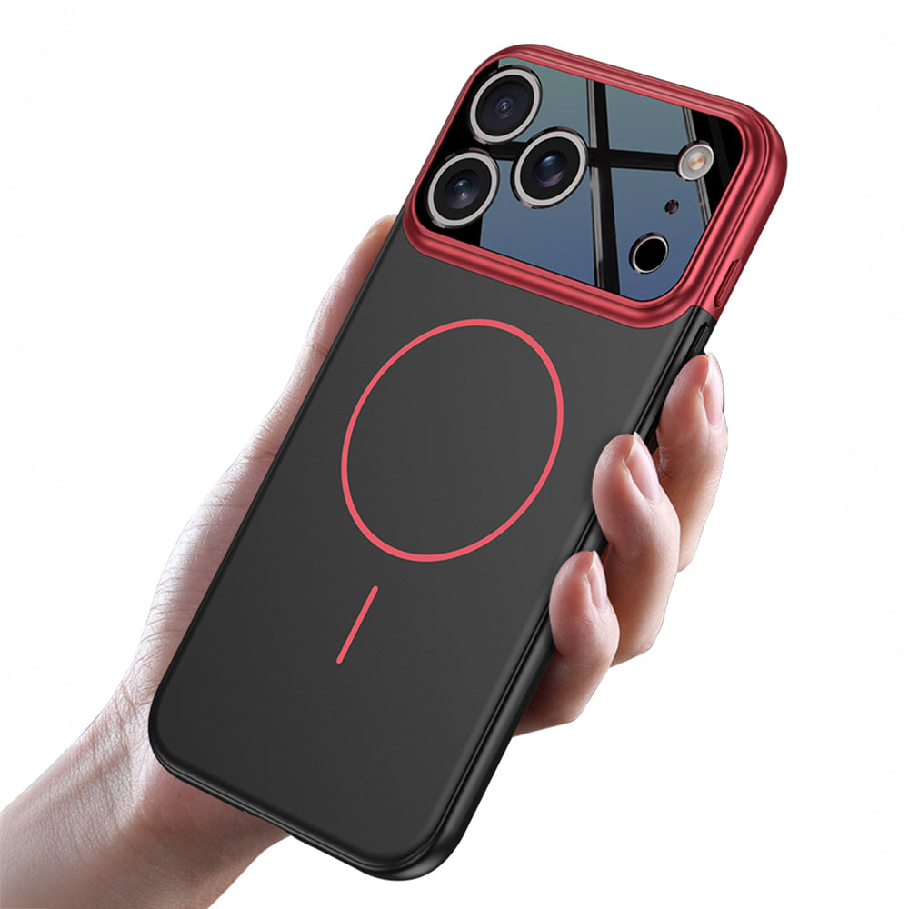 Apple iPhone 17 Pro Kılıf M-safe Şarj Özellikli Çift Parçalı Zore Napoli Kapak Siyah