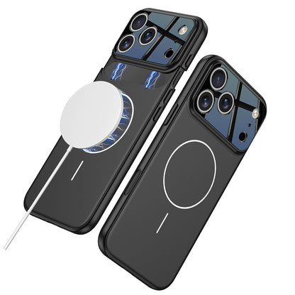 Apple iPhone 17 Pro Kılıf M-safe Şarj Özellikli Çift Parçalı Zore Napoli Kapak Siyah