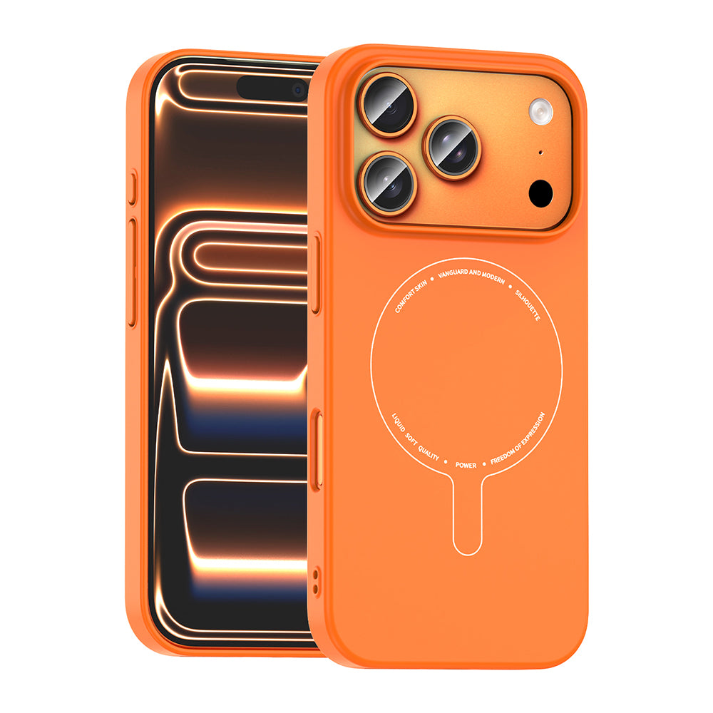 Apple iPhone 17 Pro Kılıf M-Safe Şarj Özellikli Kamera Korumalı Zore Elio Sert PC Kapak