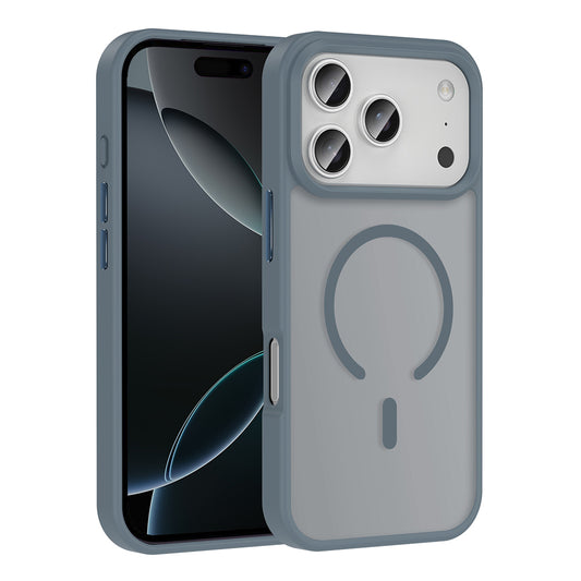 Apple iPhone 17 Pro Kılıf M-safe Şarj Özellikli Mat Arka Yüzey Zore Sio Kapak Desert Titanyum