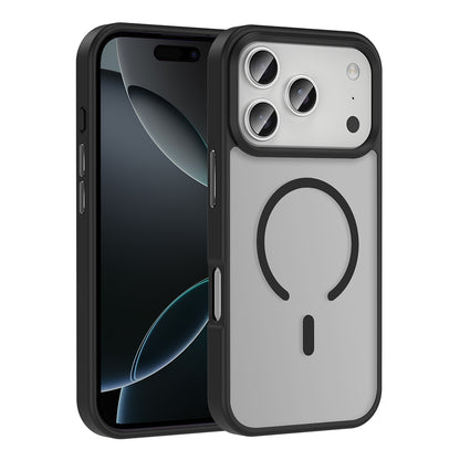 Apple iPhone 17 Pro Kılıf M-safe Şarj Özellikli Mat Arka Yüzey Zore Sio Kapak Siyah