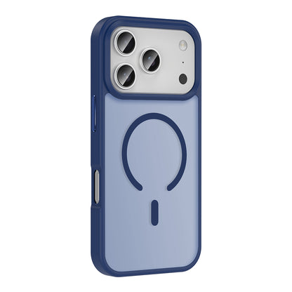 Apple iPhone 17 Pro Kılıf M-safe Şarj Özellikli Mat Arka Yüzey Zore Sio Kapak Gri