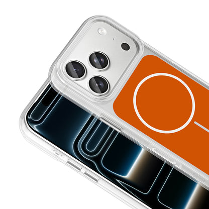 Apple iPhone 17 Pro Kılıf M-Safe Şarj Özellikli Metal Buton Tasarımlı Zore İkonik Sert Silikon Kapak Gri