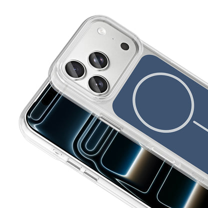 Apple iPhone 17 Pro Kılıf M-Safe Şarj Özellikli Metal Buton Tasarımlı Zore İkonik Sert Silikon Kapak Gri