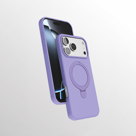 Apple iPhone 17 Pro Kılıf M-safe Şarj Özellikli Standlı Zore Samara Kapak Turuncu