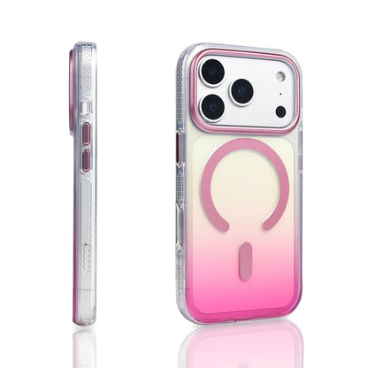 Apple iPhone 17 Pro Kılıf M-safe Şarj Özellikli Transparan Renk Geçişli Zore Toros Kapak Siyah