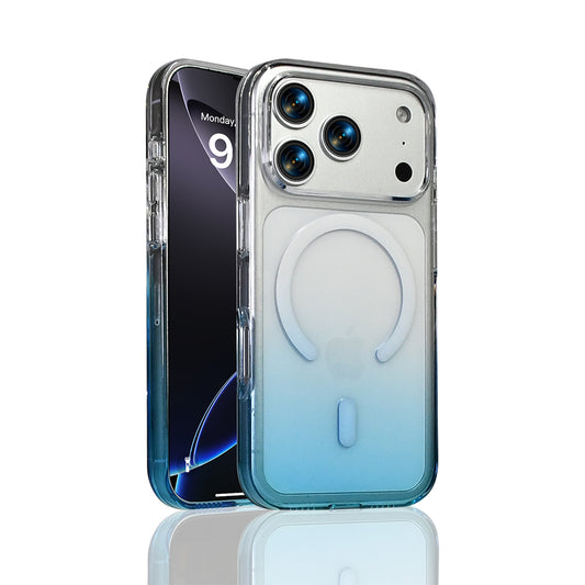 Apple iPhone 17 Pro Kılıf M-Safe Şarj Özellikli Zore Septik Silikon Kapak Turkuaz