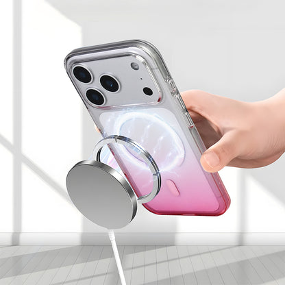 Apple iPhone 17 Pro Kılıf M-Safe Şarj Özellikli Zore Septik Silikon Kapak Turuncu